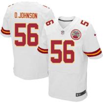 Nike Kansas City Chiefs #56 Derrick Johnson White Men's Stitched NFL Elite Jersey