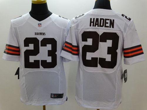 Nike Cleveland Browns -23 Joe Haden White Men's Stitched NFL Elite Jersey