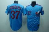 Mitchell and Ness Expos -37 Steve Rogers Blue Stitched Throwback MLB Jersey