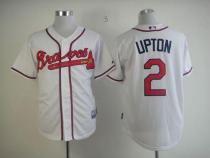 Atlanta Braves #2 BJ Upton White Cool Base Stitched MLB Jersey