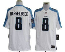 Nike Titans -8 Matt Hasselbeck White Stitched NFL Game Jersey