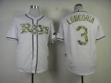 Tampa Bay Rays #3 Evan Longoria White USMC Cool Base Stitched MLB Jersey