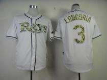 Tampa Bay Rays #3 Evan Longoria White USMC Cool Base Stitched MLB Jersey