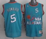 Mitchell And Ness Washington Wizards -5 Juwan Howard Light Blue 1996 All star Stitched NBA Jersey