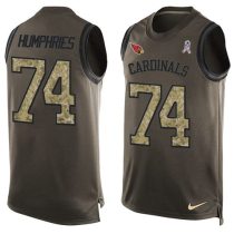 Nike Cardinals -74 DJ Humphries Green Stitched NFL Limited Salute To Service Tank Top Jersey