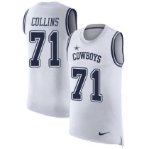 Nike Cowboys -71 La el Collins White Stitched NFL Limited Rush Tank Top Jersey