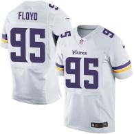 Nike Minnesota Vikings #95 Sharrif Floyd White Men's Stitched NFL Elite Jersey