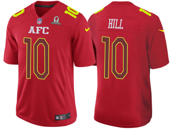 2017 PRO BOWL AFC TYREEK HILL RED GAME JERSEY