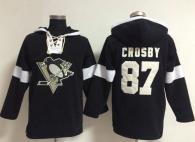 Pittsburgh Penguins -87 Sidney Crosby Black NHL Pullover Hoodie