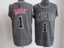 Chicago Bulls -1 Derrick Rose Grey Graystone II Fashion Stitched NBA Jersey