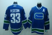 Vancouver Canucks -33 Henrik Sedin Stitched Blue Third NHL Jersey