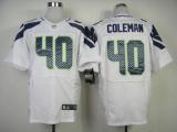 Nike Seattle Seahawks #40 Derrick Coleman White Men's Stitched NFL Elite Jersey