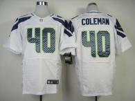 Nike Seattle Seahawks #40 Derrick Coleman White Men's Stitched NFL Elite Jersey