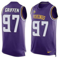 Nike Minnesota Vikings -97 Everson Griffen Purple Team Color Stitched NFL Limited Tank Top Jersey