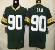 Nike Green Bay Packers #90 BJ Raji Green Team Color Men's Stitched NFL Elite Jersey