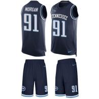 Titans -91 Derrick Morgan Navy Blue Alternate Stitched NFL Limited Tank Top Suit Jersey