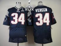 Nike New England Patriots -34 Shane Vereen Navy Blue Team Color Super Bowl XLIX Mens Stitched NFL El