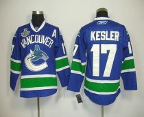 Vancouver Canucks 2011 Stanley Cup Finals -17 Ryan Kesler Blue Stitched NHL Jersey