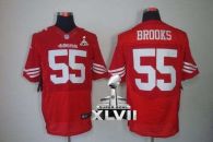 Nike San Francisco 49ers #55 Ahmad Brooks Red Team Color Super Bowl XLVII Men‘s Stitched NFL Elite J