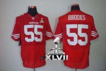 Nike San Francisco 49ers #55 Ahmad Brooks Red Team Color Super Bowl XLVII Men‘s Stitched NFL Elite J