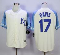 Kansas City Royals -17 Wade Davis Cream Exclusive Vintage Stitched MLB Jersey