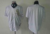 Chicago White Sox Blank White Black Strip USMC Cool Base Stitched MLB Jersey