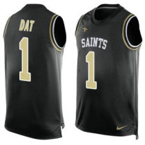 Nike Saints -1 Who Dat Black Team Color Stitched NFL Limited Tank Top Jersey