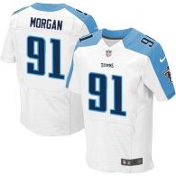 Nike Tennessee Titans #91 Derrick Morgan White Men's Stitched NFL Elite Jersey
