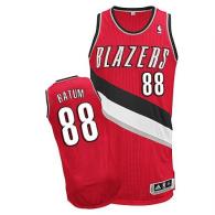 Revolution 30 Portland Trail Blazers -88 Nicolas Batum Red Stitched NBA Jersey