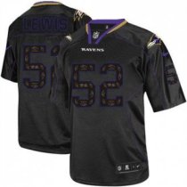 Nike Ravens -52 Ray Lewis New Lights Out Black Stitched NFL Elite Jersey