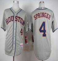 Houston Astros #4 George Springer Grey Cool Base Stitched MLB Jersey