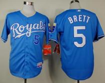 Kansas City Royals -5 George Brett Light Blue Alternate Cool Base Stitched MLB Jersey
