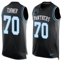 Nike Panthers -70 Trai Turner Black Team Color Stitched NFL Limited Tank Top Jersey