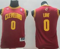 Revolution 30 Cleveland Cavaliers #0 Kevin Love Red Stitched Youth NBA Jersey