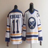 CCM Throwback Buffalo Sabres -11 Perreault White Stitched NHL Jersey