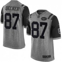 Nike New York Jets -87 Eric Decker Gray Stitched NFL Limited Gridiron Gray Jersey