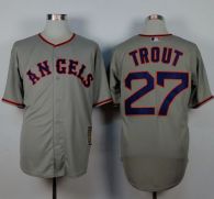 Los Angeles Angels of Anaheim -27 Mike Trout Grey 1965 Turn Back The Clock Stitched MLB Jersey