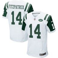 Nike New York Jets -14 Ryan Fitzpatrick White Men's Stitched NFL Elite Jersey