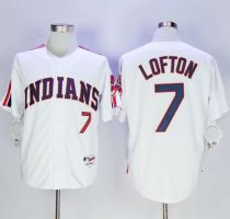 Cleveland Indians -7 Kenny Lofton White 1978 Turn Back The Clock Stitched MLB Jersey