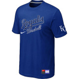 MLB Kansas City Royals Blue Nike  Short Sleeve Practice T-Shirt
