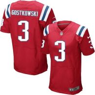 Nike New England Patriots -3 Stephen Gostkowski Red Alternate Mens Stitched NFL Elite Jersey