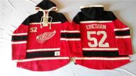 Detroit Red Wings -52 Jonathan Ericsson Red Sawyer Hooded Sweatshirt Stitched NHL Jersey