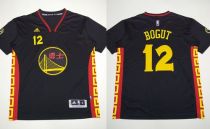 Golden State Warriors -12 Andrew Bogut Black Slate Chinese New Year Stitched NBA Jersey