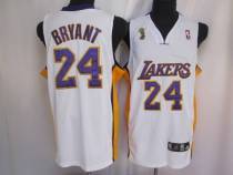Los Angeles Lakers -24 Kobe Bryant Stitched White Champion Patch NBA Jersey