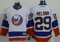 New York Islanders -29 Brock Nelson White Stitched NHL Jersey