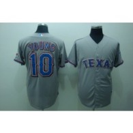 Texas Rangers #10 Michael Young Stitched MLB Grey MLB Jersey