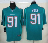 Nike Dolphins -91 Cameron Wake Aqua Green Team Color Stitched NFL Limited Jersey