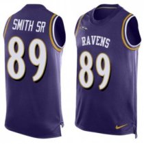 Nike Ravens -89 Steve Smith Sr Purple Team Color Men Stitched NFL Limited Tank Top Jersey