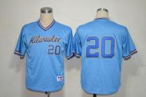 Milwaukee Brewers -20 Jonathan Lucroy Blue 1982 Turn Back The Clock Stitched MLB Jersey