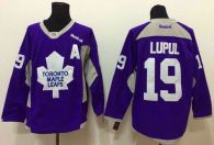 Toronto Maple Leafs -19 Joffrey Lupul Purple Practice Stitched NHL Jersey